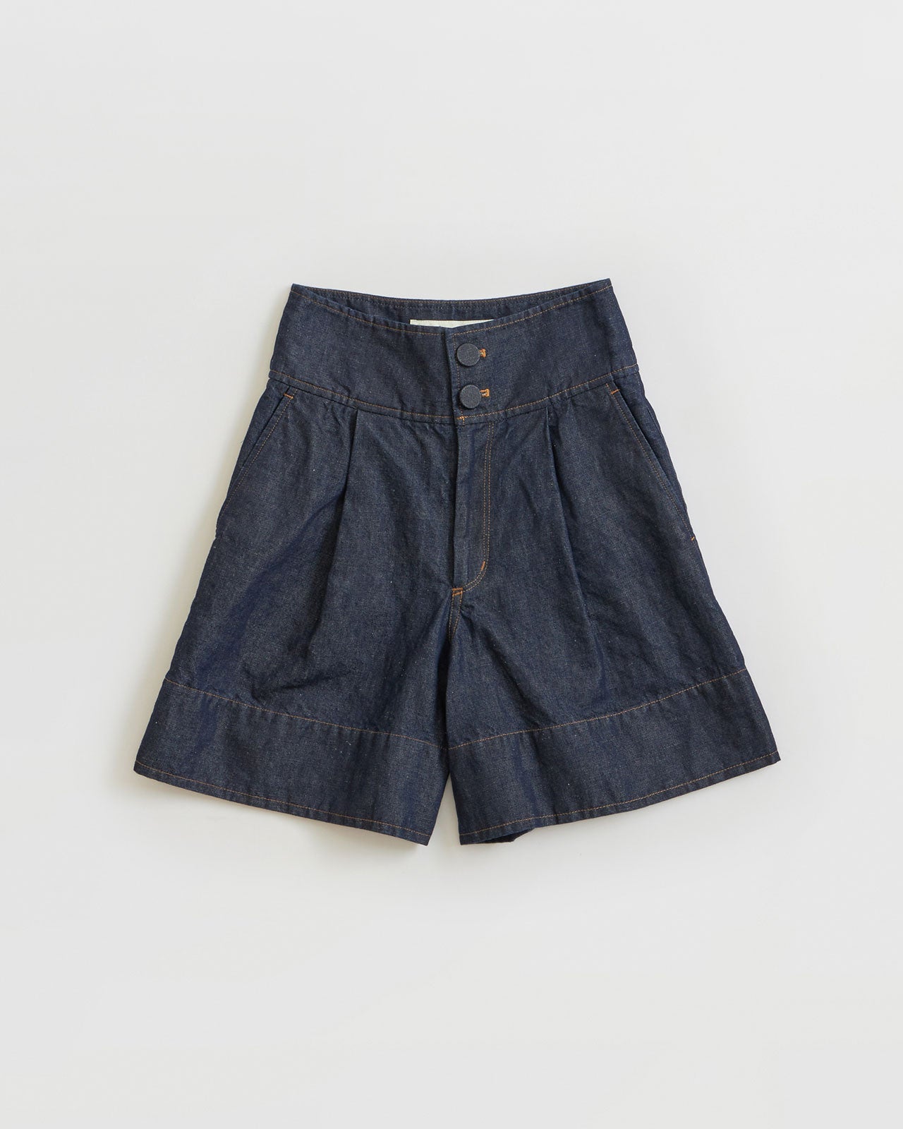 FLARE DENIM SHORTS