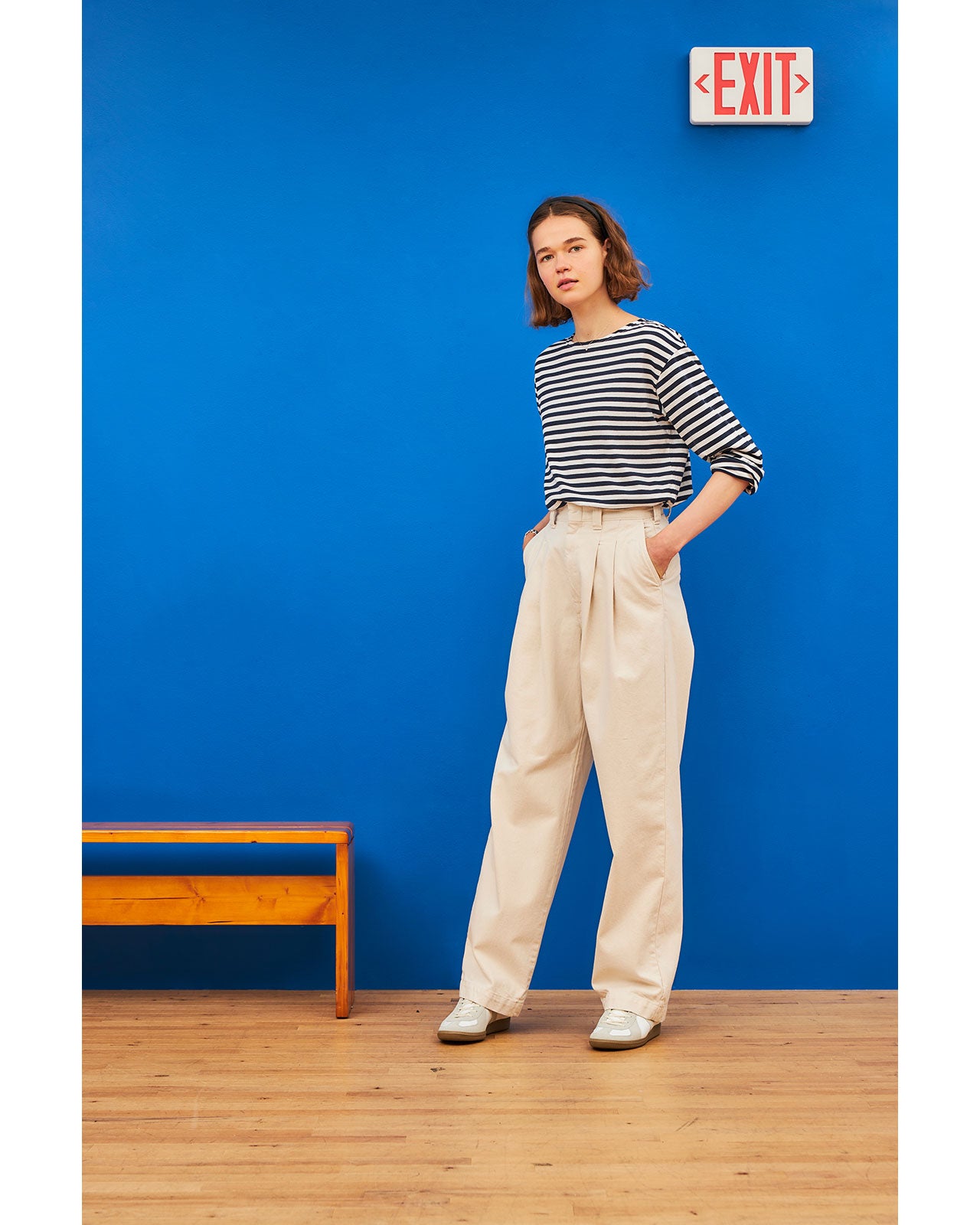 MARINE BORDER LONG SLEEVE TEE