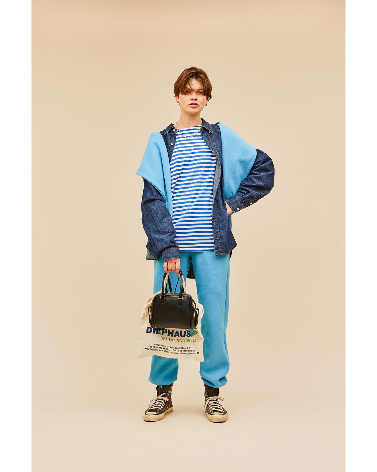 MARINE BORDER LONG SLEEVE TEE