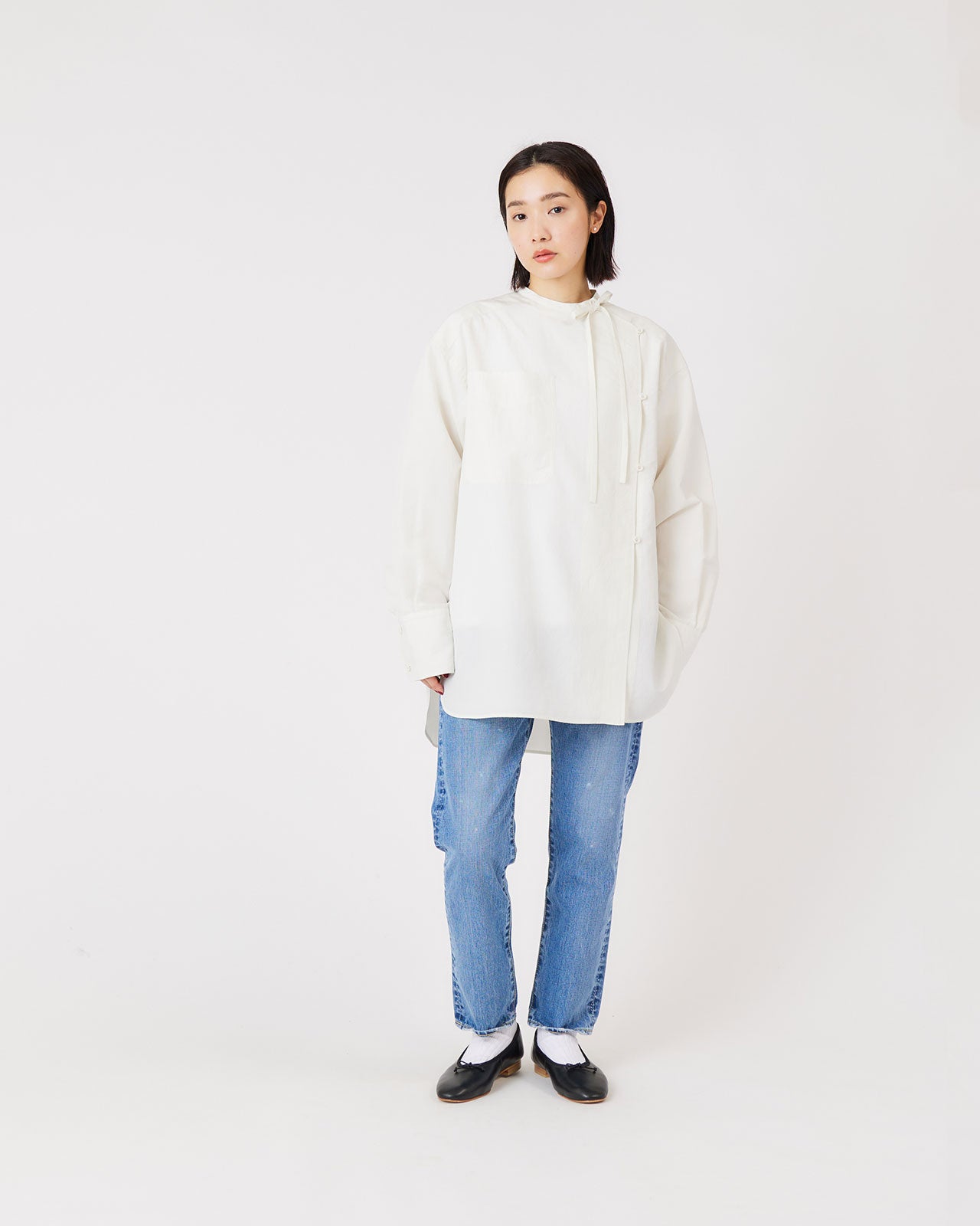 【10月中旬お届け】TIE BLOUSE