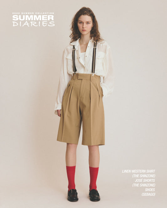 【NEW ARRIVALS】"LINEN WESTERN SHIRT"