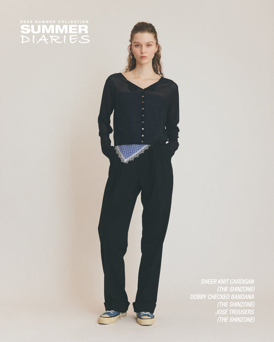 【NEW ARRIVALS】"SHEER KNIT CARDIGAN"