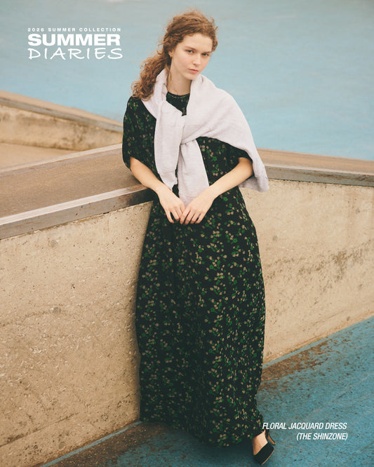 【NEW ARRIVALS】"FLORAL JACQUARD DRESS"