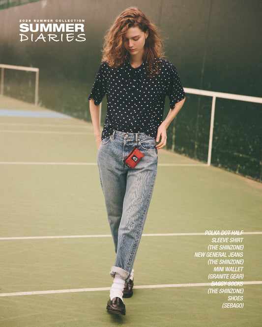 【NEW ARRIVALS】POLKA DOT HALF SLEEVE SHIRT