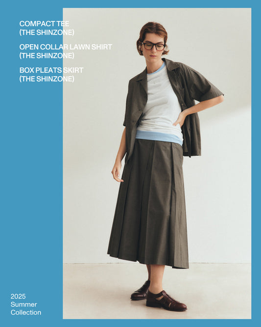 【 NEW ARRIVALS 】CONPACT TEE＆OPEN COLLAR LAWN SHIRT/SKIRT