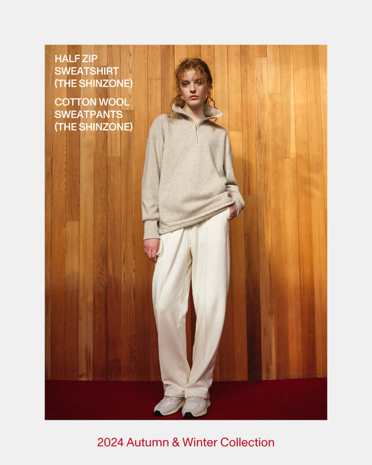 【 NEW ARRIVAL 】" HALF ZIP SWEATSHIRT "＆" COTTON WOOL SWEATPANTS "