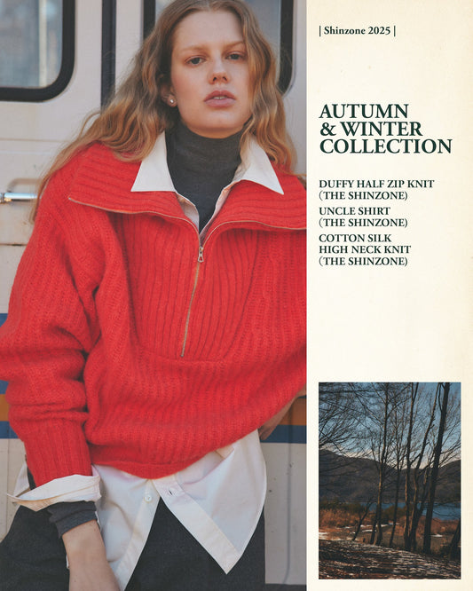 【NEW ARRIVALS】"DUFFY HALF ZIP KNIT"