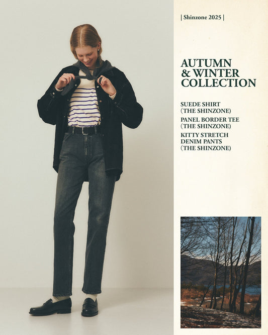 【 NEW ARRIVALS 】"PANEL BORDER TEE" & "KITTY STRETCH DENIM PANTS"