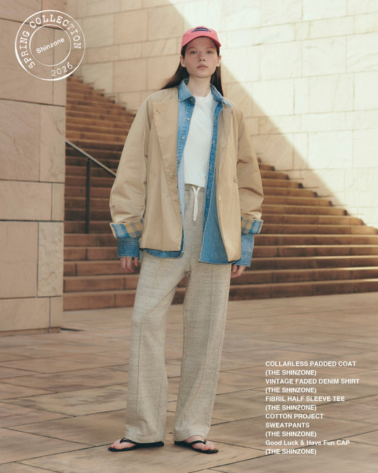 【NEW ARRIVALS】COLLARLESS PADDED COAT