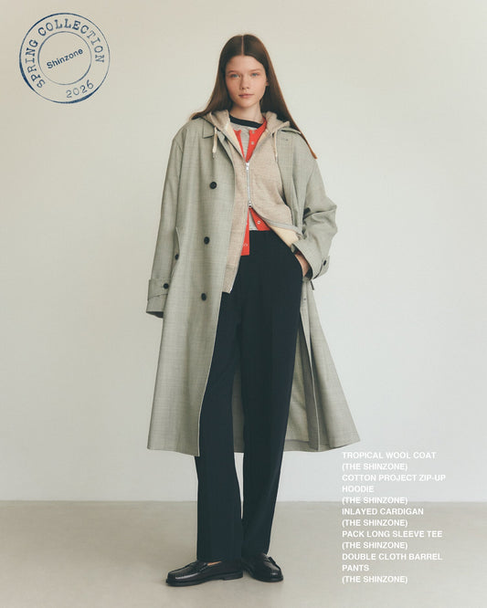 【NEW ARRIVALS】"TROPICAL WOOL COAT" & "COTTON PROJECT ZIP-UP HOODIE"