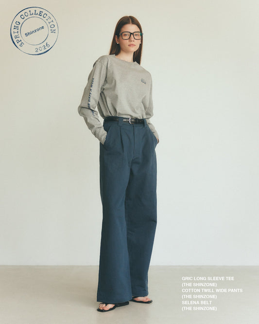 【NEW ARRIVALS】"GRIC LONG SLEEVE TEE"＆"COTTON TWILL WIDE PANTS"