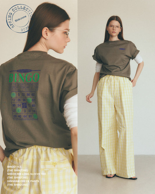 【NEW ARRIVALS】"BINGO TEE"＆"GINGHAM CHECK PANTS"