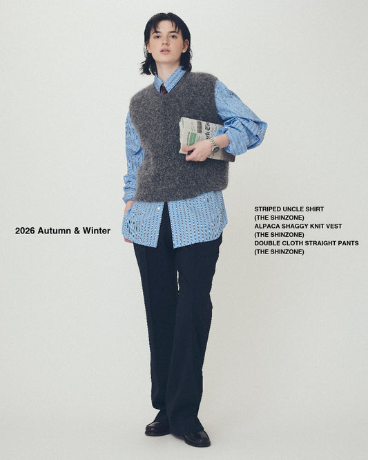 【NEW ARRIVALS】"STRIPED UNCLE SHIRT"&"ALPACA SHAGGY KNIT VEST"
