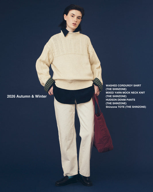 【NEW ARRIVALS】"MIXED YARN MOCK NECK KNIT"&"HUDSON DENIM PANTS"