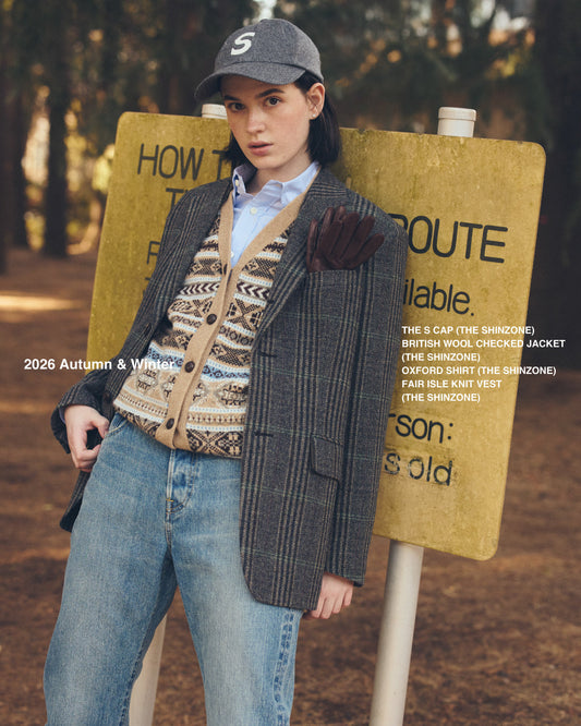 【NEW ARRIVALS】"BRITISH WOOL CHECKED JACKET"&"FAIR ISLE KNIT VEST"