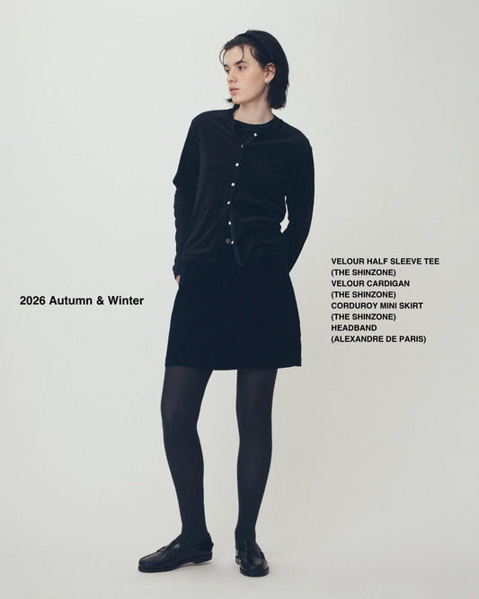 【NEW ARRIVALS】"VELOUR HALF SLEEVE TEE"&"VELOUR CARDIGAN "