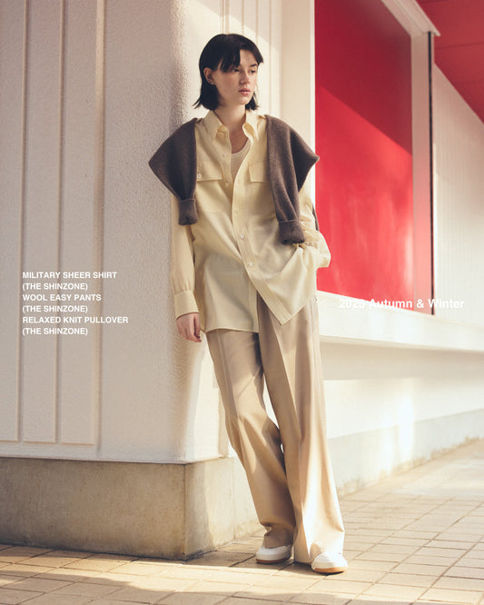 【NEW ARRIVALS】"MILITARY SHEER SHIRT"&"WOOL EASY PANTS "