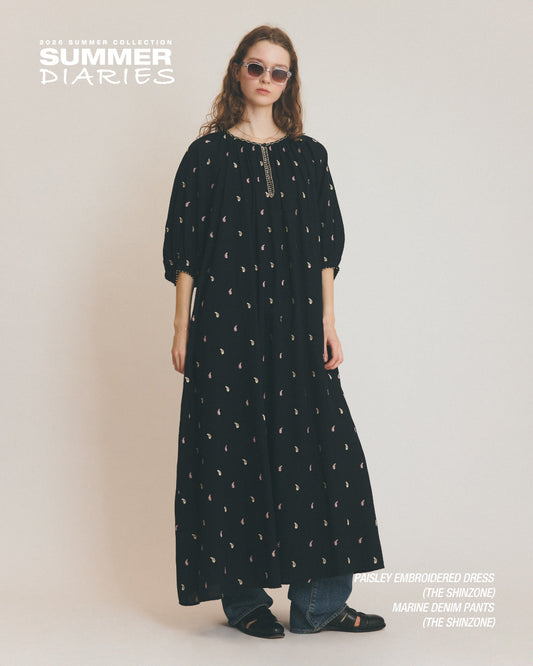 【NEW ARRIVALS】"PAISLEY EMBROIDERED DRESS"