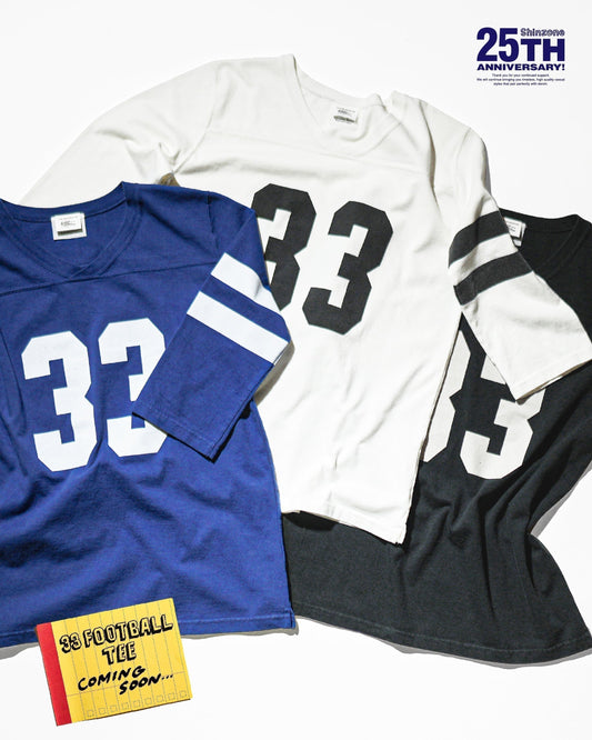 -25周年記念 復刻デザインシリーズ第2弾- “33 FOOTBALL TEE” IS BACK!!