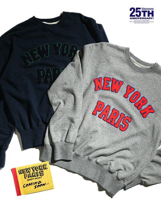 -25周年記念 復刻デザインシリーズ第3弾- “NEWYORK PARIS SWEATSHIRT” IS BACK!!