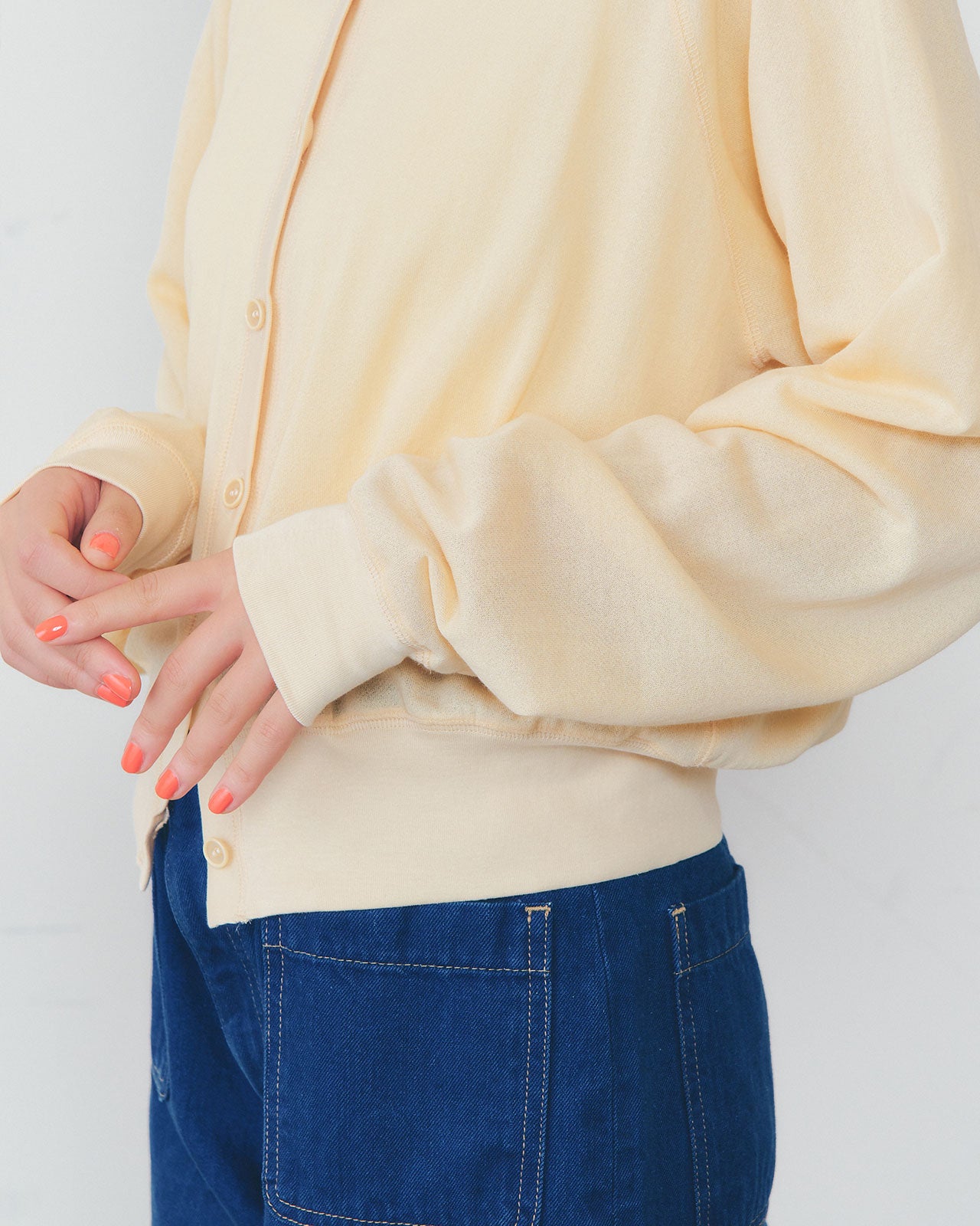 シンゾーン SHEER LONG SLEEVES CARDIGAN 51 L/Y GRAY/RED/YELLOW】SHEER LONG SLEEVES CARDIGAN – Shinzone