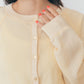 【GRAY/RED/YELLOW】SHEER LONG SLEEVES CARDIGAN