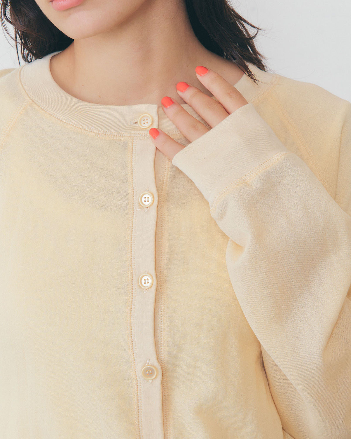 【GRAY/RED/YELLOW】SHEER LONG SLEEVES CARDIGAN