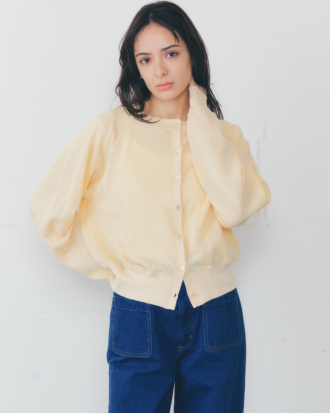シンゾーン SHEER LONG SLEEVES CARDIGAN 51 L/Y GRAY/RED/YELLOW】SHEER LONG SLEEVES CARDIGAN – Shinzone