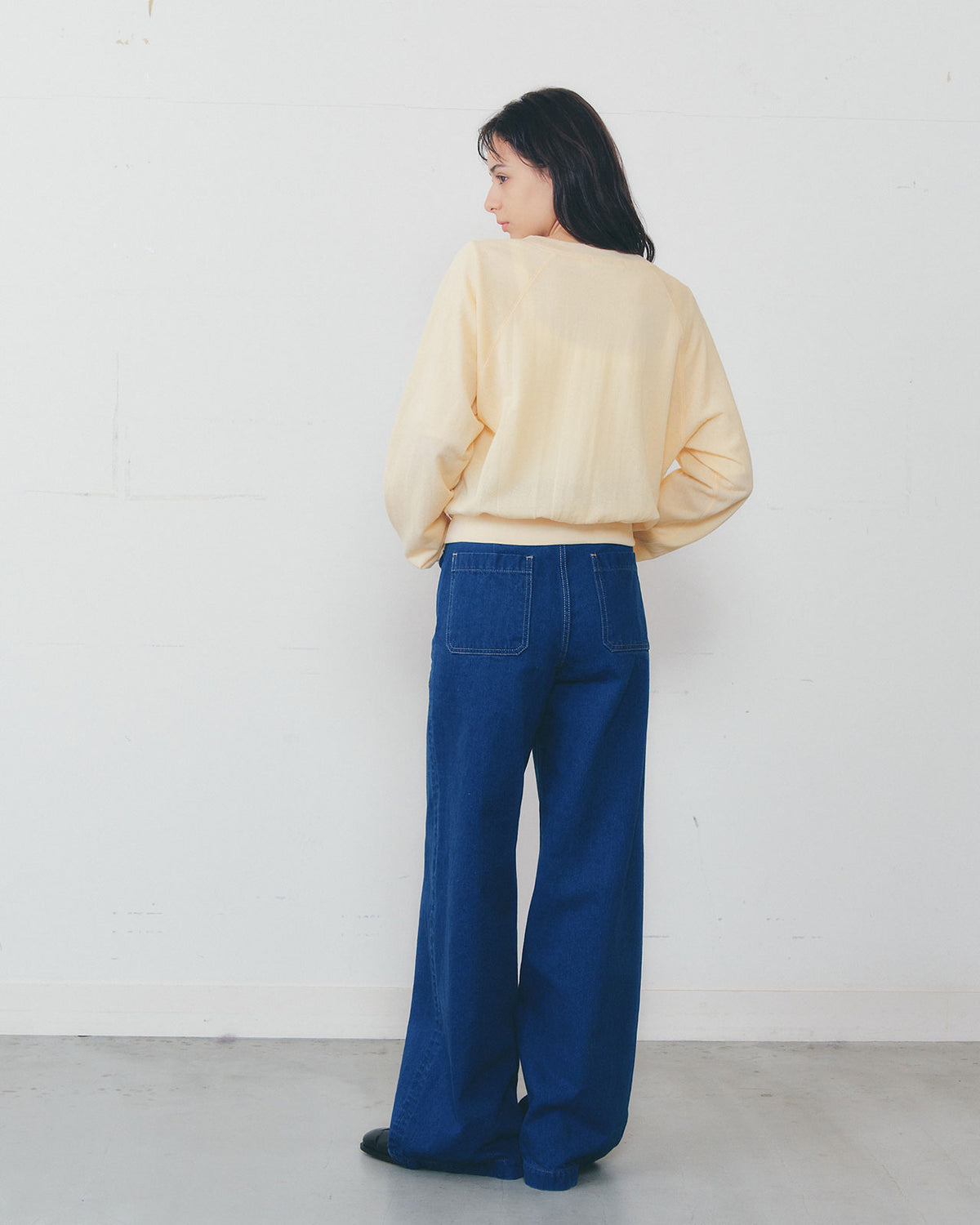 【GRAY/RED/YELLOW】SHEER LONG SLEEVES CARDIGAN