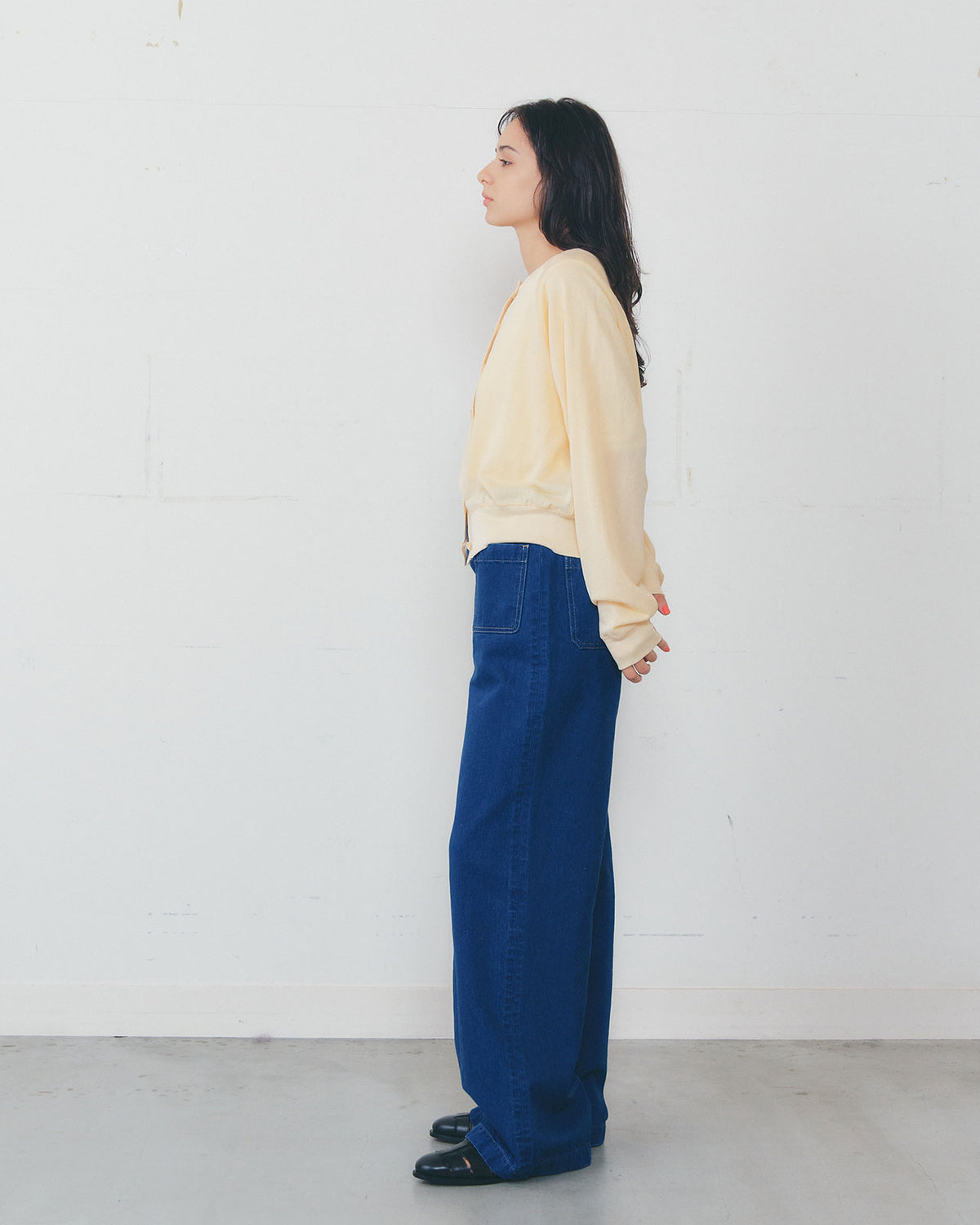 【GRAY/RED/YELLOW】SHEER LONG SLEEVES CARDIGAN