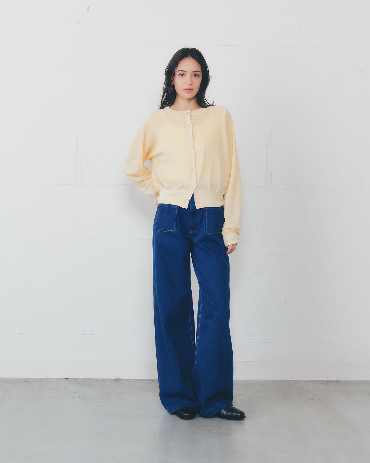 シンゾーン SHEER LONG SLEEVES CARDIGAN 51 L/Y GRAY/RED/YELLOW】SHEER LONG SLEEVES CARDIGAN – Shinzone