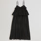 Crinkle Crinkle Crinkle embroidery scallop cami dress