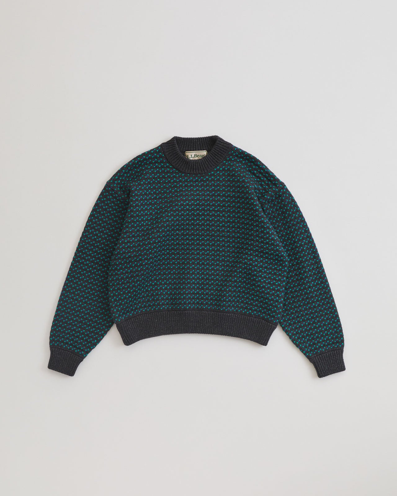 L.L.BEAN Wayne Sweater Bird s-Eye