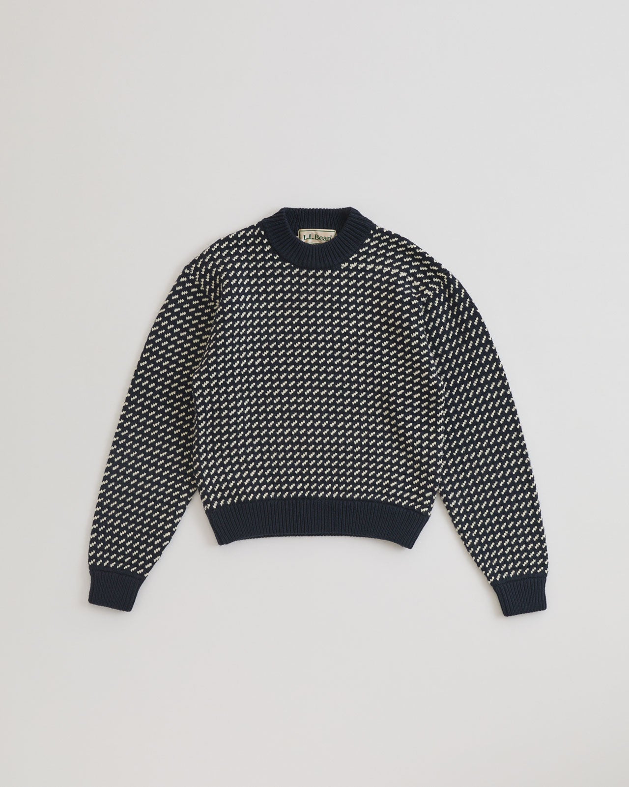 L.L.BEAN Wayne Sweater Bird s-Eye