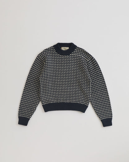L.L.BEAN Wayne Sweater Bird s-Eye