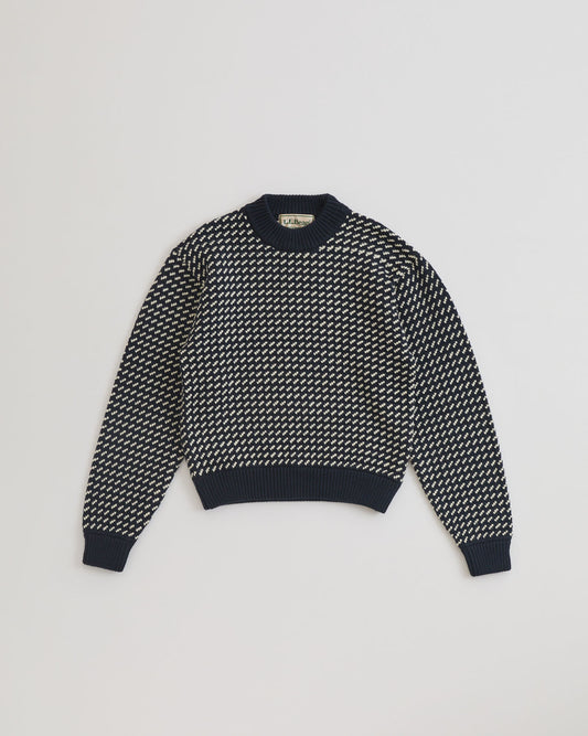L.L.BEAN Wayne Sweater Bird s-Eye
