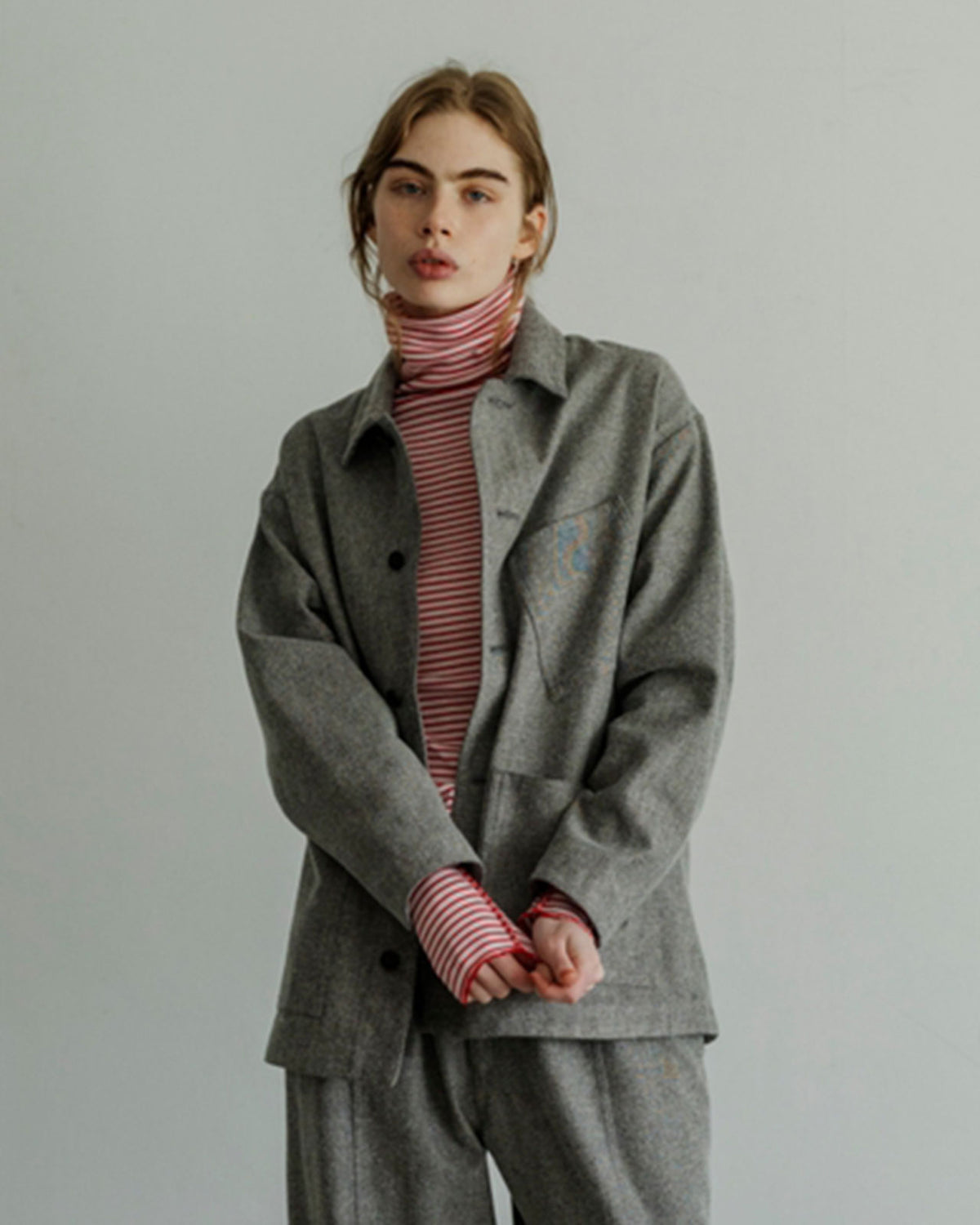 MEYAME BRUSHED JAZZ NEP DENIM JACKET
