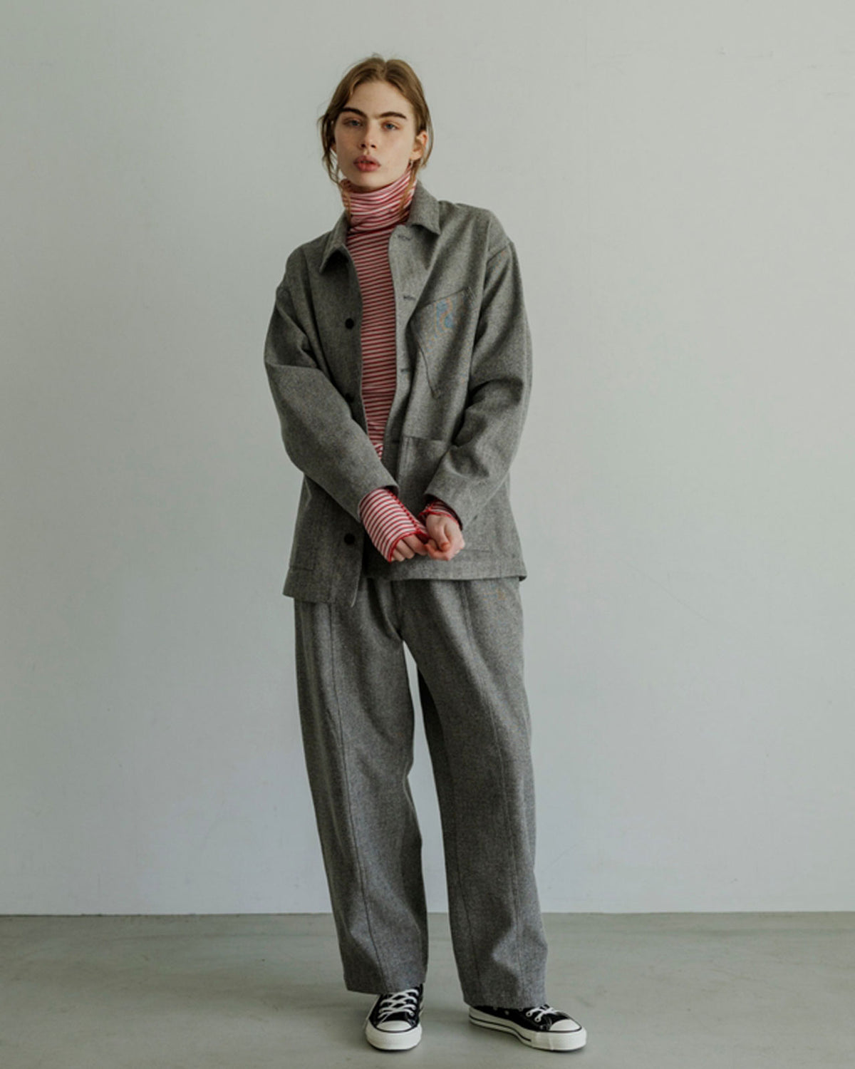 MEYAME BRUSHED JAZZ NEP DENIM JACKET