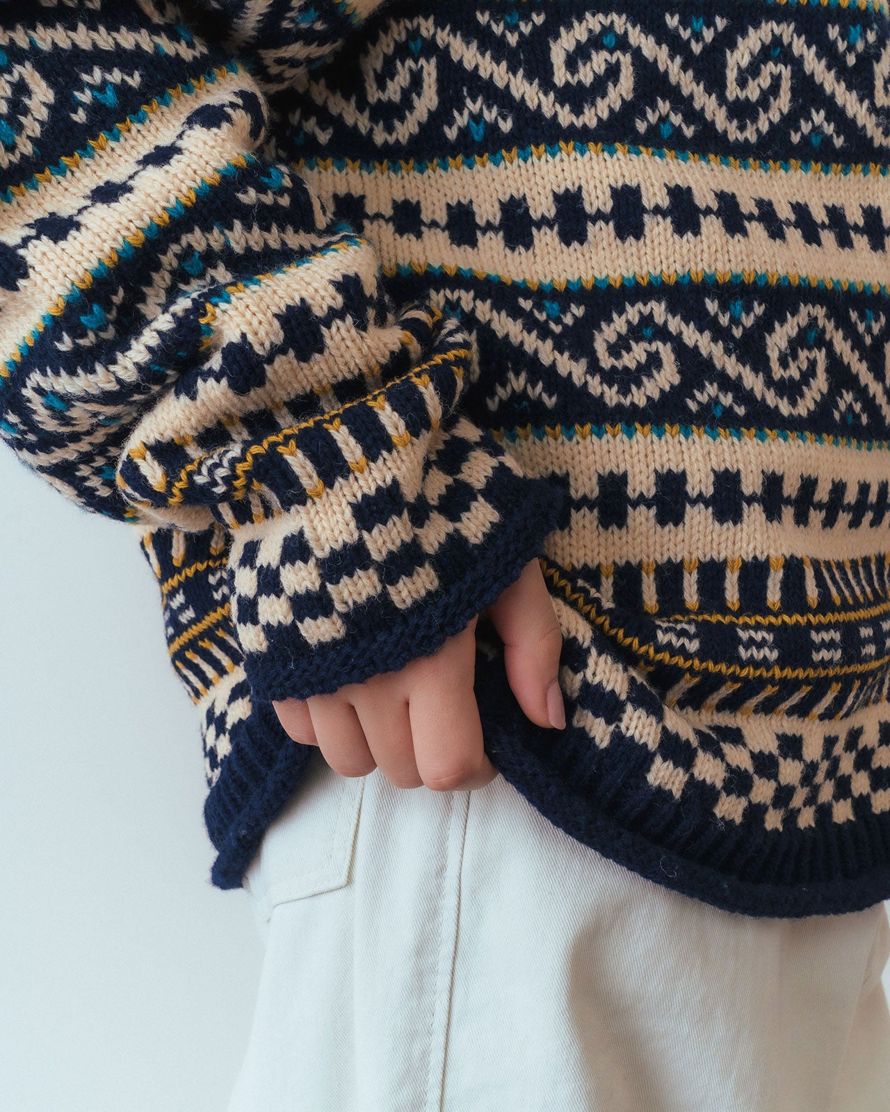 【11月中旬お届け】FAIR ISLE KNIT CARDIGAN