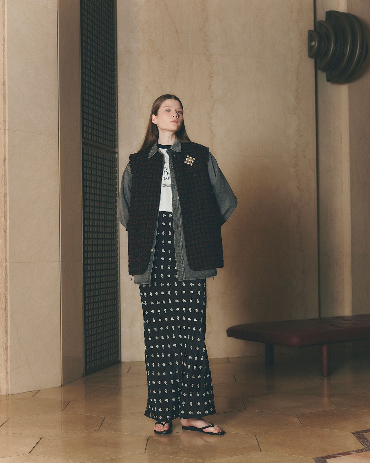 THE SHINZONE ILICA JACQUARD SKIRT ブラック ILICA JACQUARD SKIRT – Shinzone