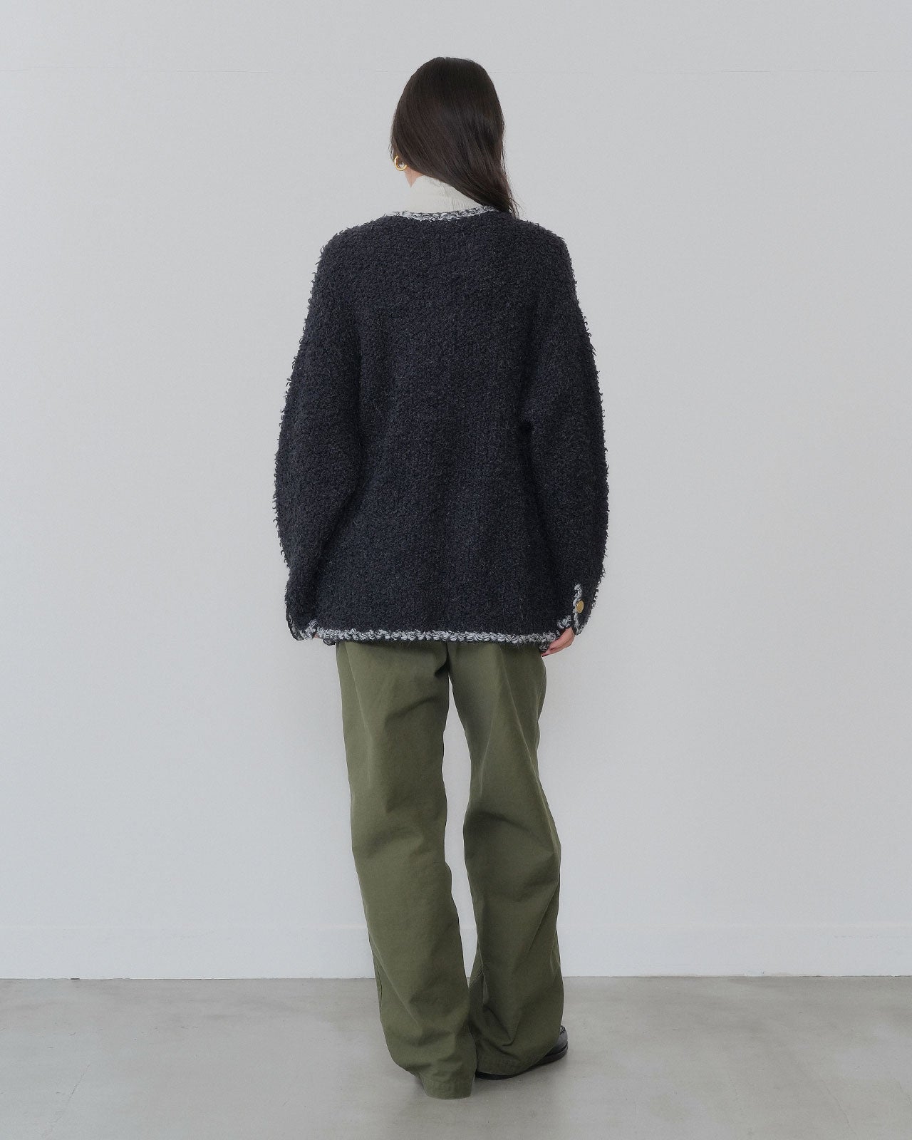 【9月中旬お届け】TWEED KNIT CARDIGAN
