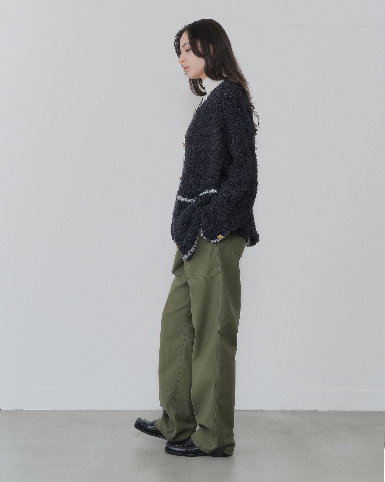 【9月中旬お届け】TWEED KNIT CARDIGAN
