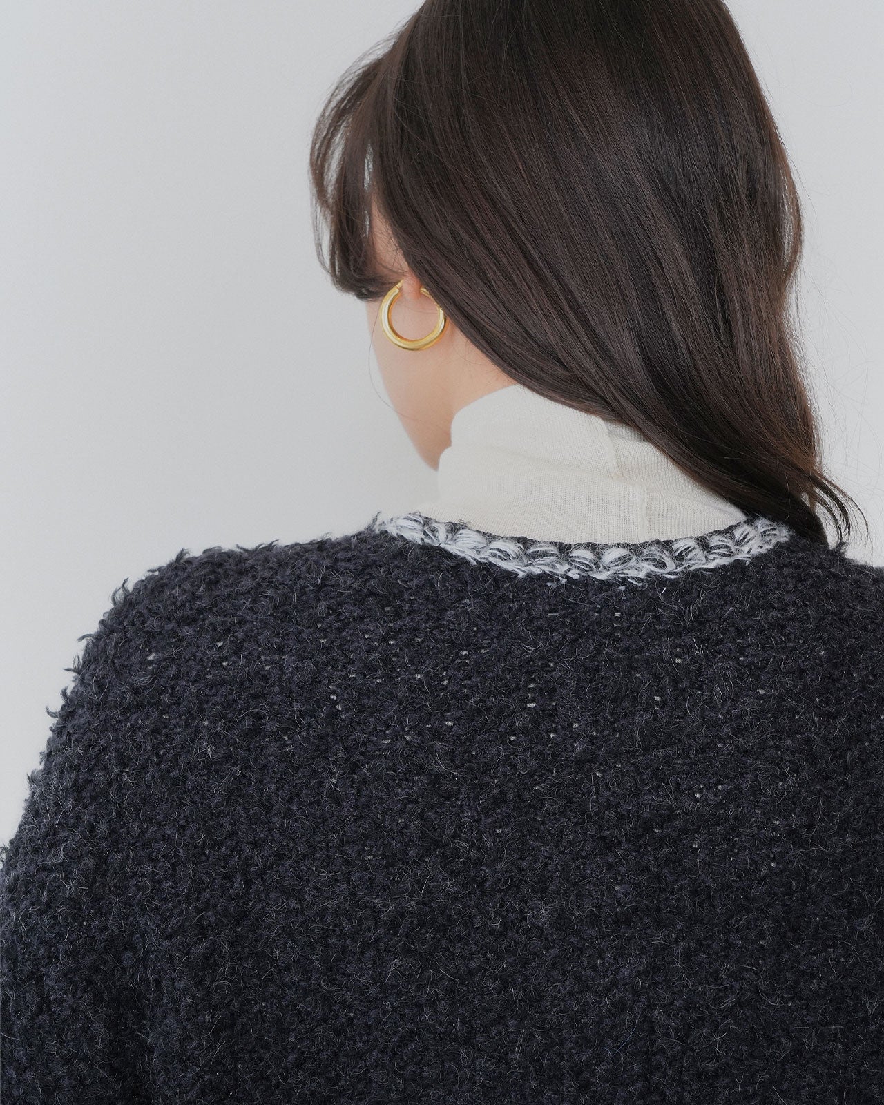 【9月中旬お届け】TWEED KNIT CARDIGAN