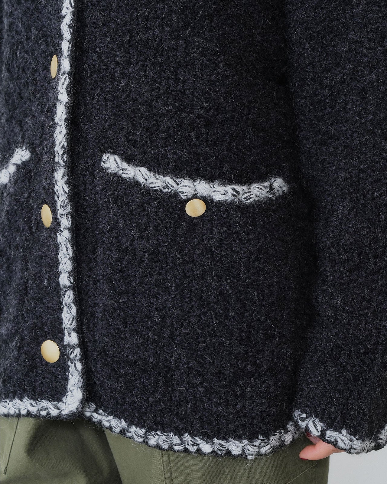 【9月中旬お届け】TWEED KNIT CARDIGAN