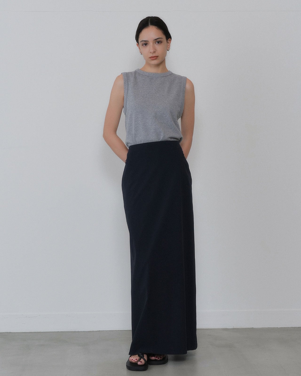 【7月上旬お届け】4WAY STRETCH LONG SKIRT