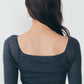 NICE NICE MOMENT OPEN SHOULDER RIB SHELL