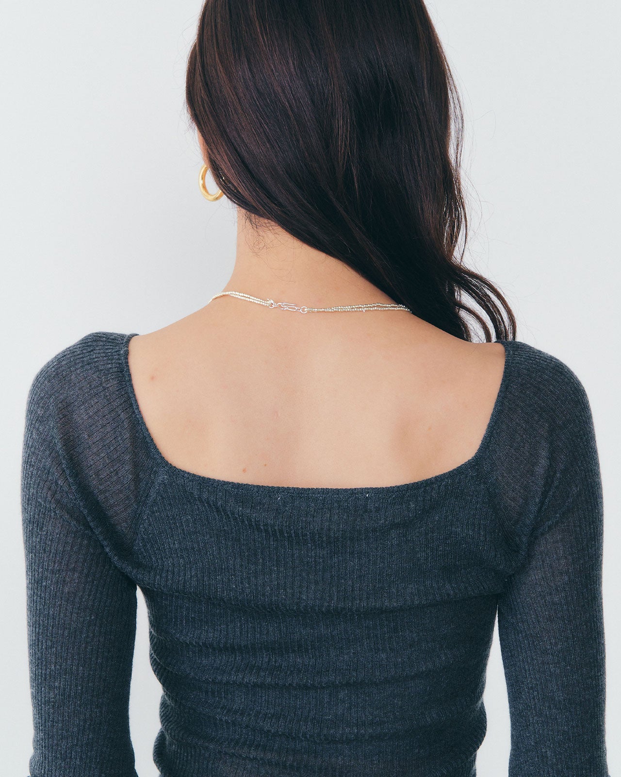 NICE NICE MOMENT OPEN SHOULDER RIB SHELL