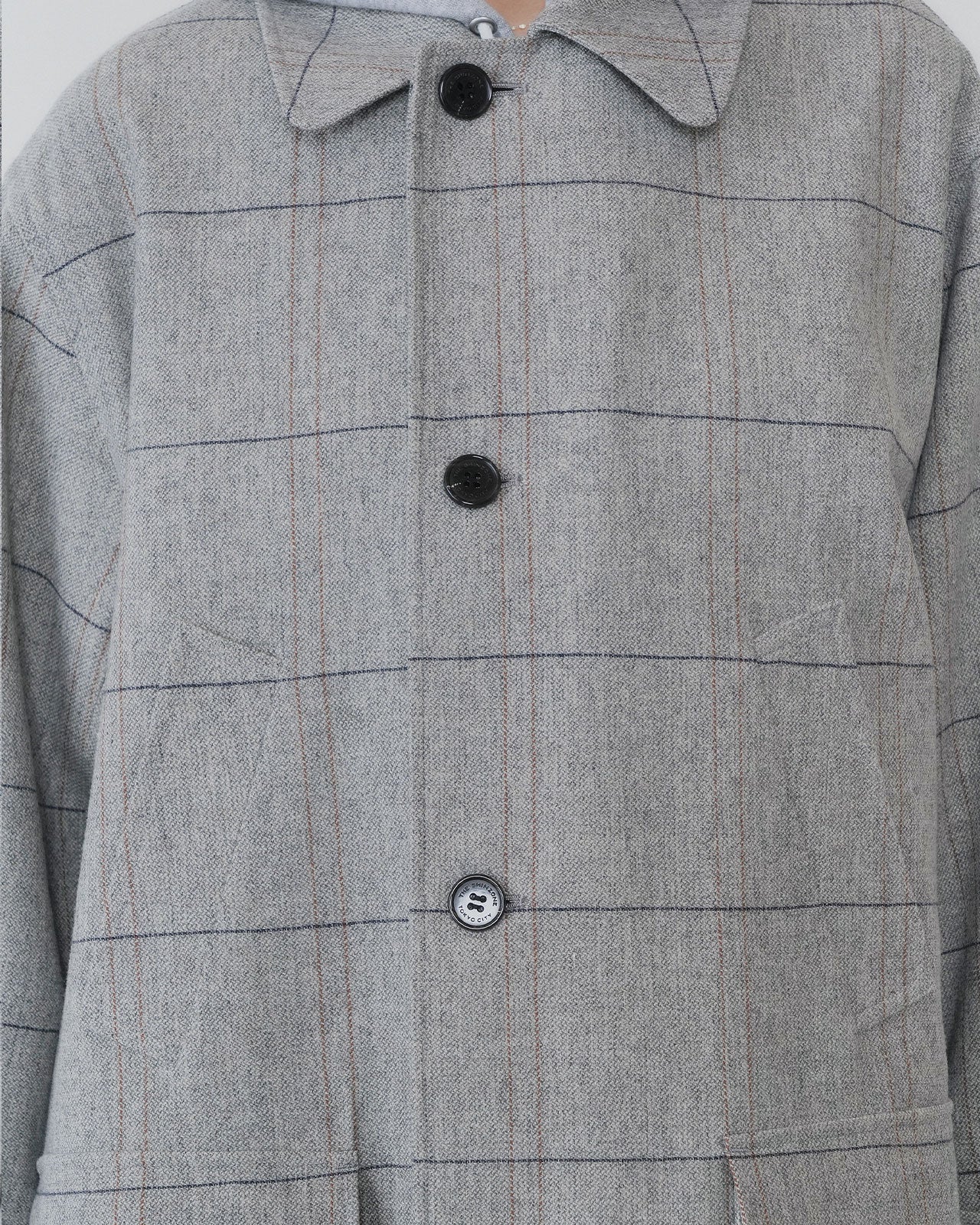 【10月上旬入荷予定】WOOL CHECKED A-LINE COAT