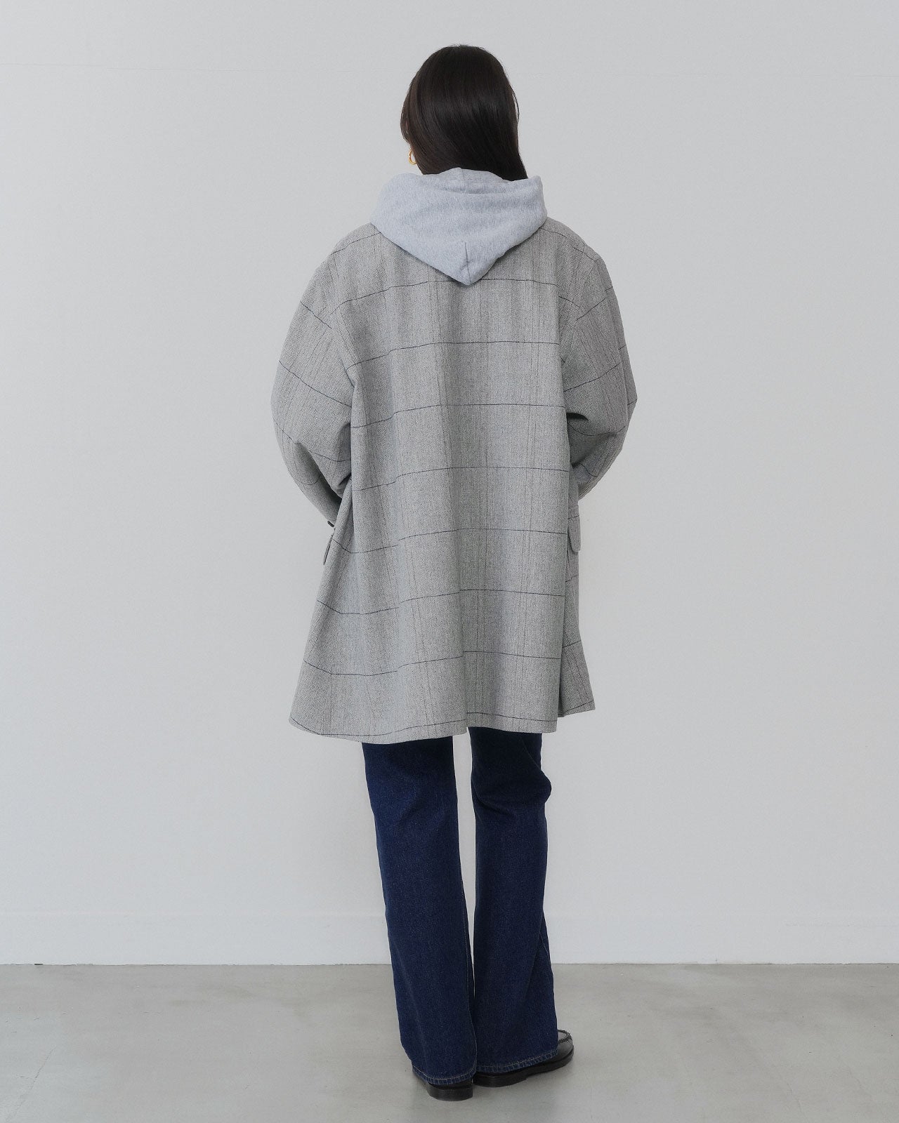 【10月上旬入荷予定】WOOL CHECKED A-LINE COAT