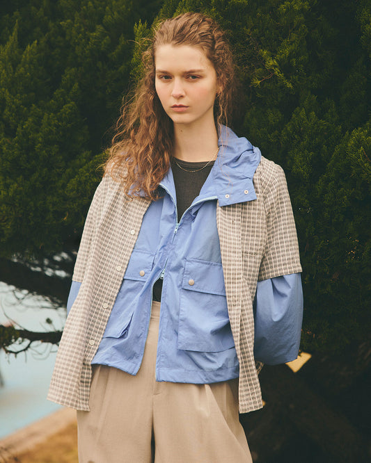 【5月上旬入荷予定】DOBBY CHECKED HALF SLEEVE SHIRT